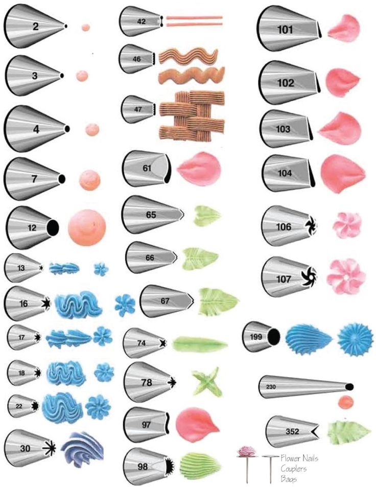 Cake Decorating Tip Chart my goodness I wish I had found this chart