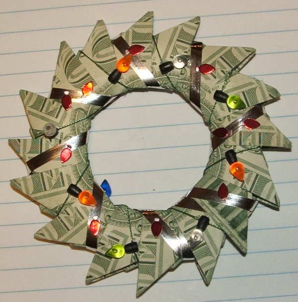 Christmas Money Wreath