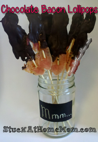 chocolate bacon lollipop