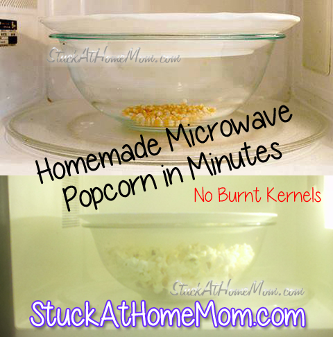 Homemade Microwave Popcorn No Burnt Kernels