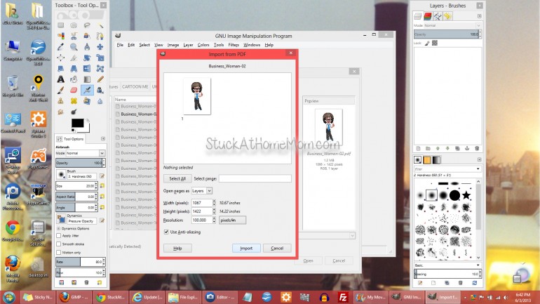 How to convert pdf to jpg, png, psd [and others] #gimp – StuckAtHomeMom.com