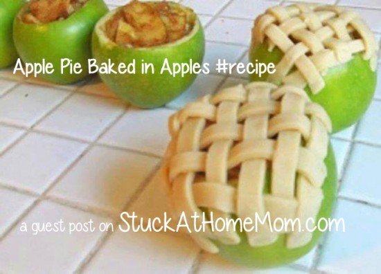 Apple Pie Baked in Apples