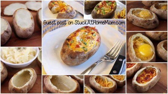 Egg Stuffed Baked Potatoes