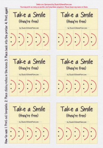 Post-It Notes Template Printout the second time