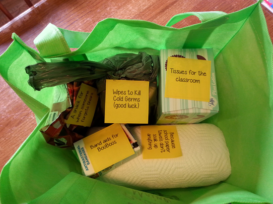 Anti-Cold Gift Bag for the Classroom #cold #flu #yuck