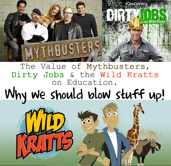 The Value of  Mythbusters Dirty Jobs  the Wild Kratts on Education Why we should blow stuff up