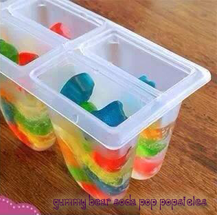 Gummy Bear Soda Pop Popsicles