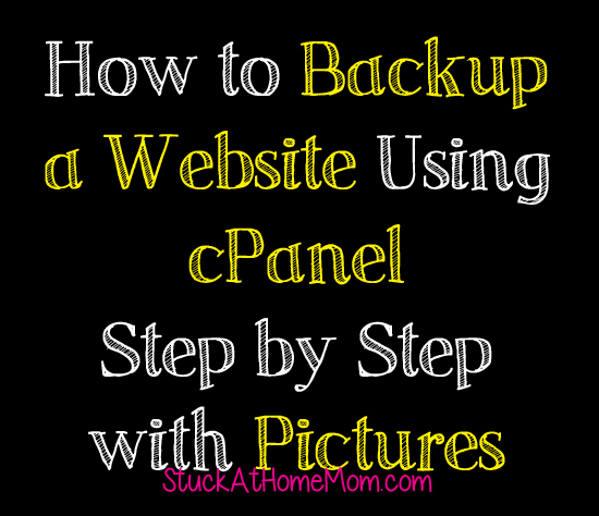 How to Backup a Website Using cPanel Step by Step with Pictures