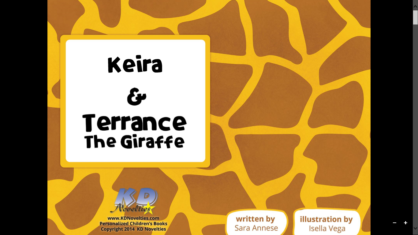 Keira and Terrance the Giraffe! A Personalized Book #personalizedbooks Keira and Terrance the Giraffe! A Personalized Book #personalizedbooks