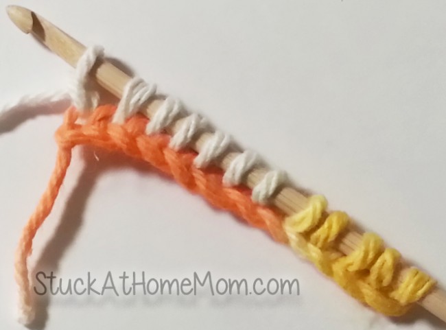 Knitting with a Crochet Needle Afghan Hook Tunisian Stitch