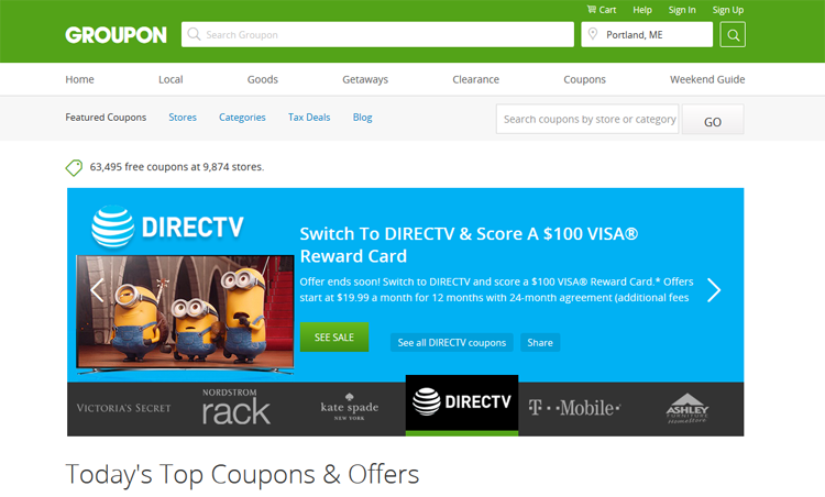 download groupon email sign up discount