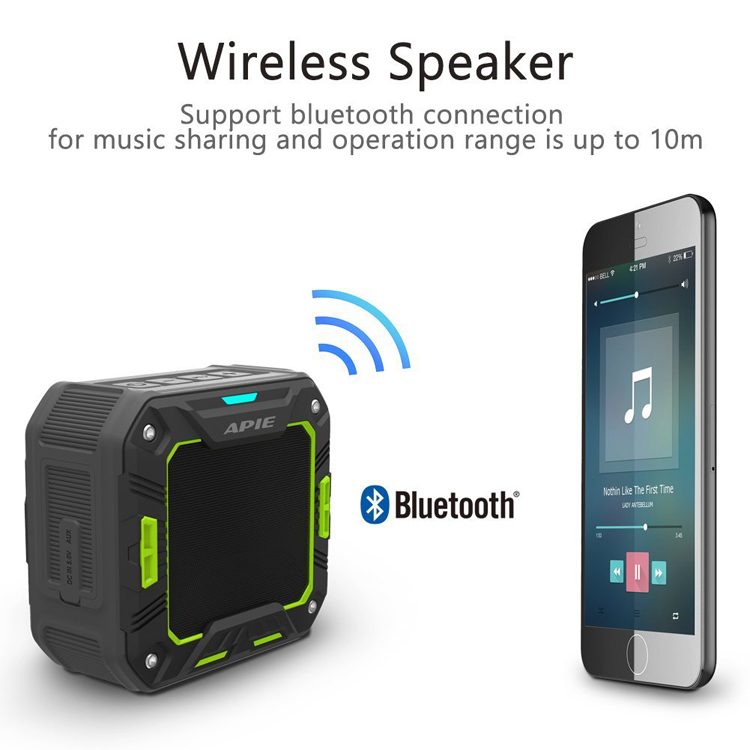 APIE Outdoor Bluetooth Water Resistant Speakers Portable  