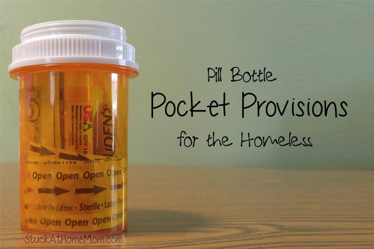 Pay It Forward Pill Bottle Pocket Provisions for the Homeless