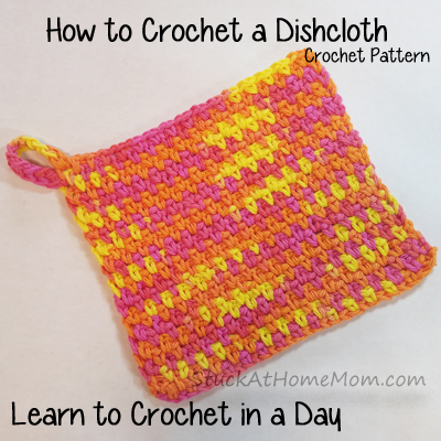 How to Crochet a Dishcloth - Learn to Crochet in a Day