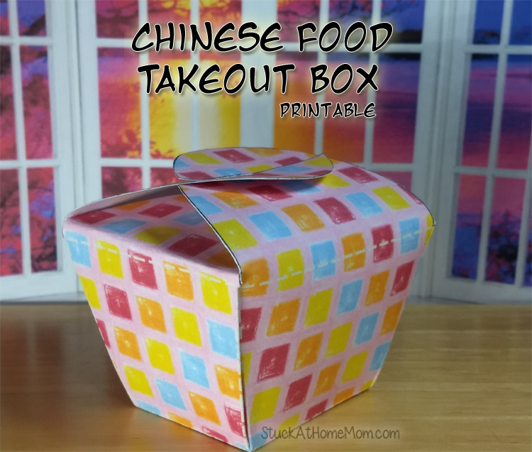 Chinese Food Takeout Box Printable