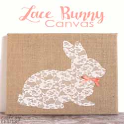 Easter Bunny Craft – Lace Bunny Canvas