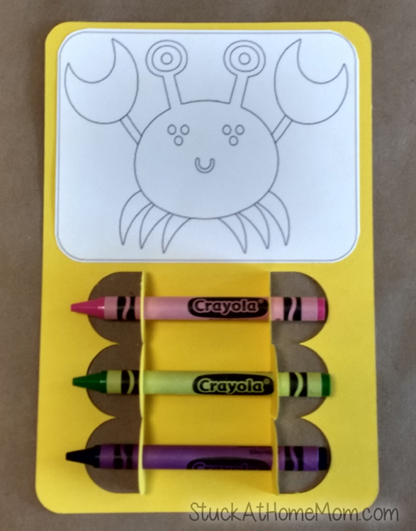 Happy Crab Crayon Card – Free Printable / Cuttable SVG Template – Silhouette, Cricut, SVG Cutters