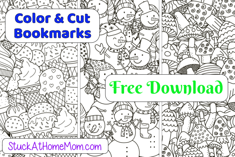 FREE Printable Cut & Color Bookmarks (pdf) #3 FREE Printable Cut & Color Bookmarks (pdf) #3
