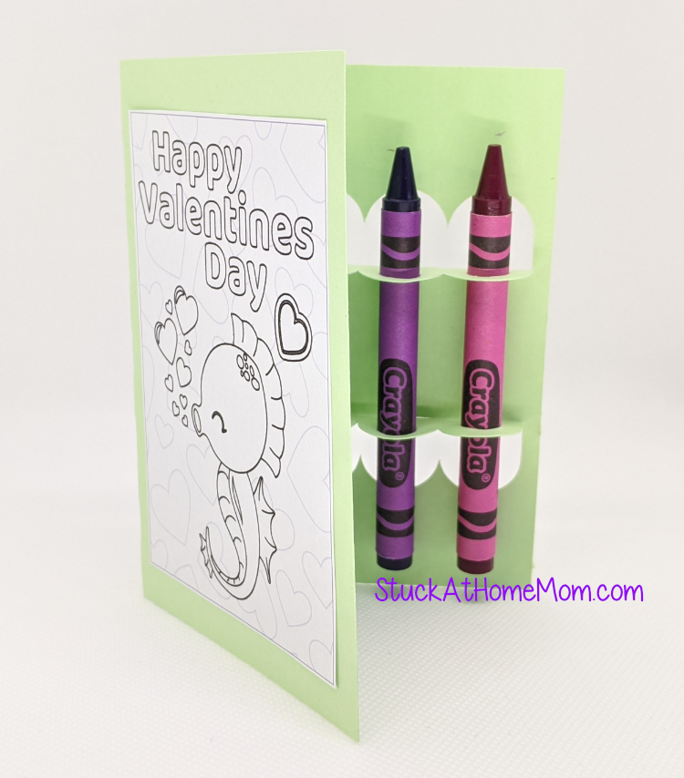 FREE SVG Valentines Day Crayon Card Template for ...