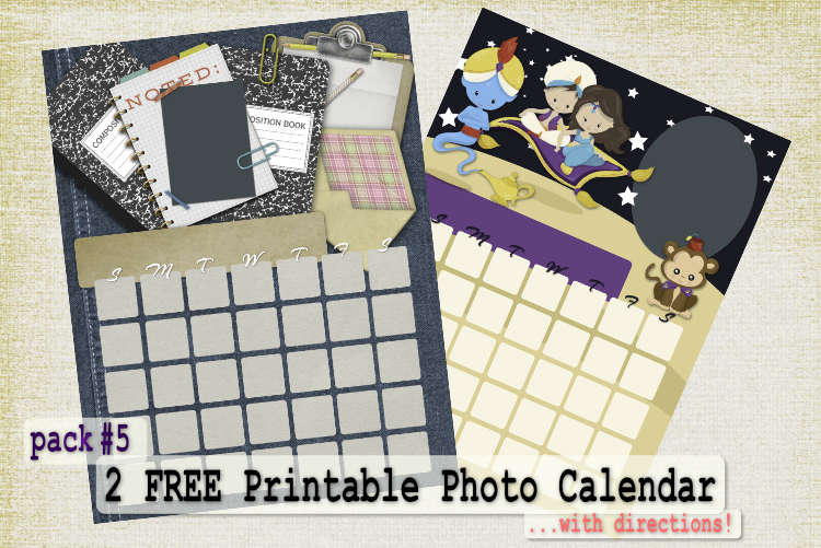 2 Free Printable Photo Calendar – Calendar Pack 5 With Directions and Months in 3 Fonts 2 Free Printable Photo Calendar – Calendar Pack 5 With Directions and Months in 3 Fonts