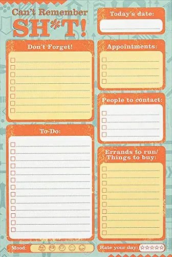 PETER PAUPER PRESS humorous daily planner with tear-off sheets and mood tracking