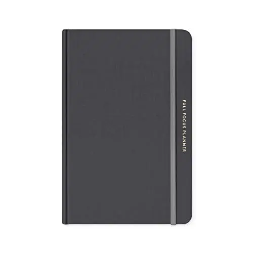 Full Focus Gray Linen Planner with hardcover design