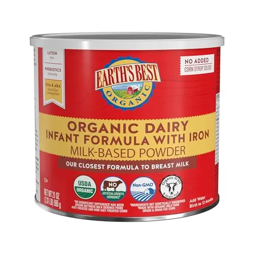 Earth's Best Organic Dairy Infant Formula powder container
