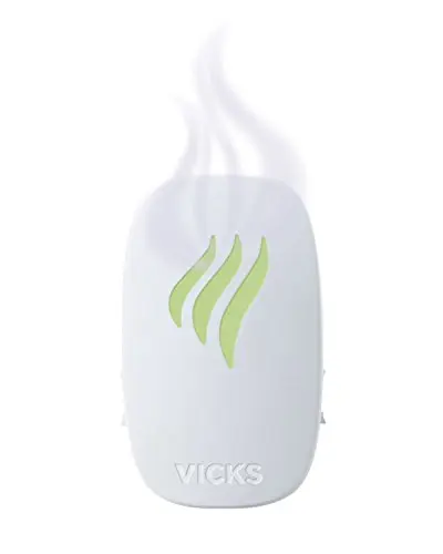Vicks waterless vaporizer plugged into wall outlet