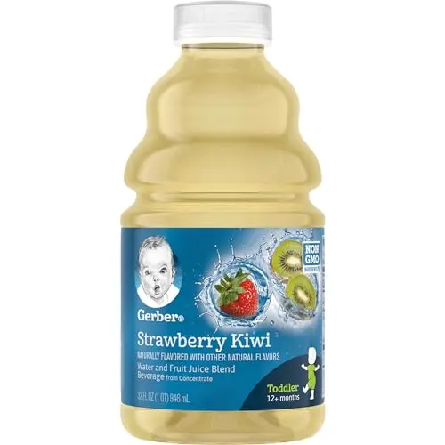 Gerber Strawberry Kiwi toddler juice blend bottles
