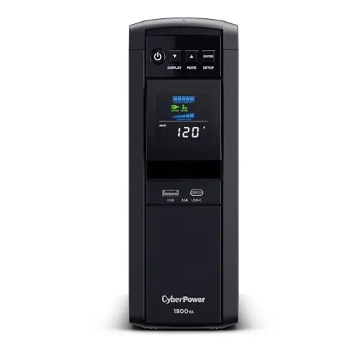 CyberPower CP1500PFCLCD UPS system with color LCD display