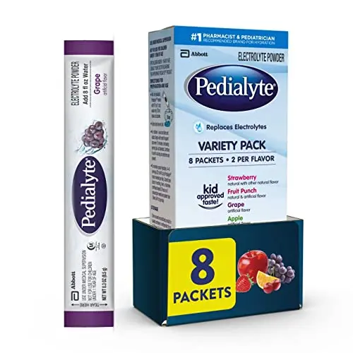 Pedialyte electrolyte powder packets in variety pack flavors