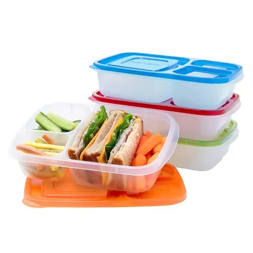 Bentgo Easyboxes stackable lunch containers with three compartments