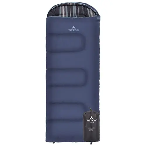 TETON Sports Junior 20 degree sleeping bag for kids in blue