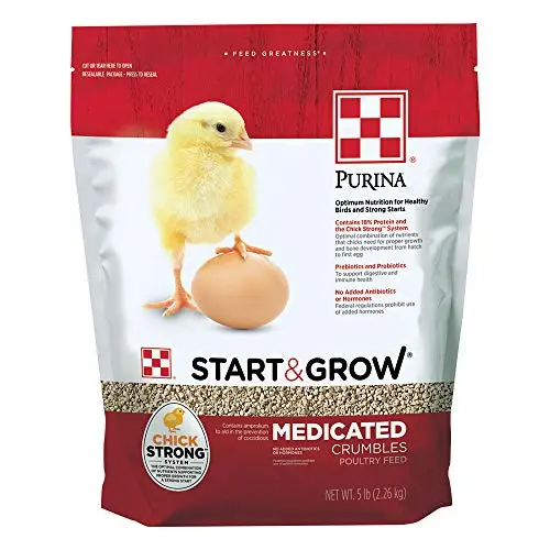 Purina Start & Grow Medicated Chick Feed Crumbles bag