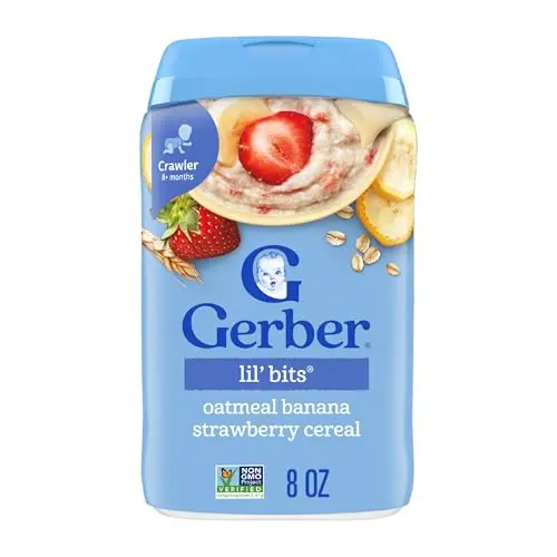 Gerber Stage 3 Oatmeal Banana Strawberry Cereal package