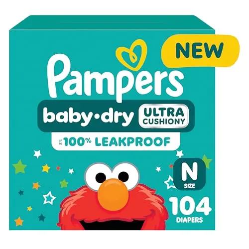Pampers Baby Dry newborn diapers with Sesame Street designs