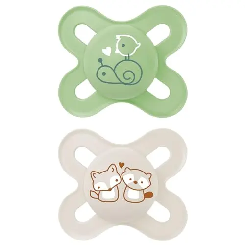 MAM Original Start Matte Baby Pacifiers with animal print