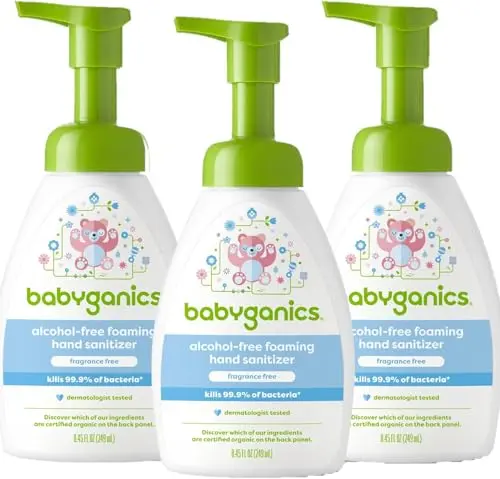 Babyganics Alcohol-Free Foaming Hand Sanitizer pump bottle