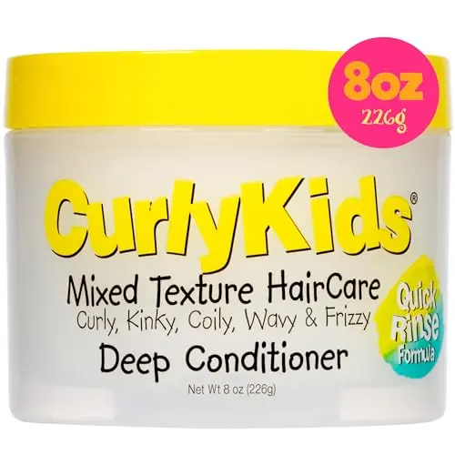 CurlyKids Hair Detangler Conditioner bottle for kinky and wavy hair
