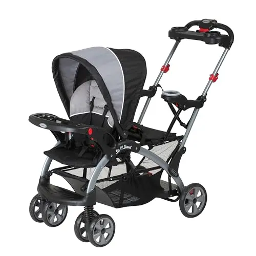 Baby Trend Sit N' Stand dual seat stroller with parent and child trays