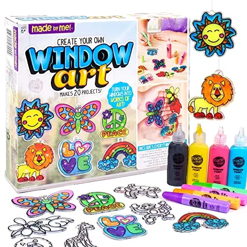 Made By Me window art kit with suncatchers and paint pens