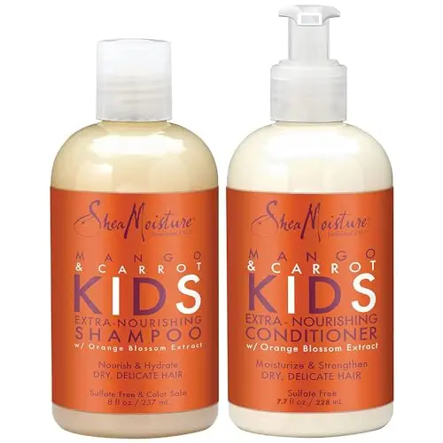 Shea Moisture mango and carrot kids shampoo and conditioner set