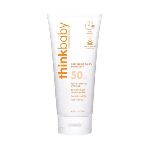 Thinkbaby SPF 50+ mineral sunscreen bottle for babies