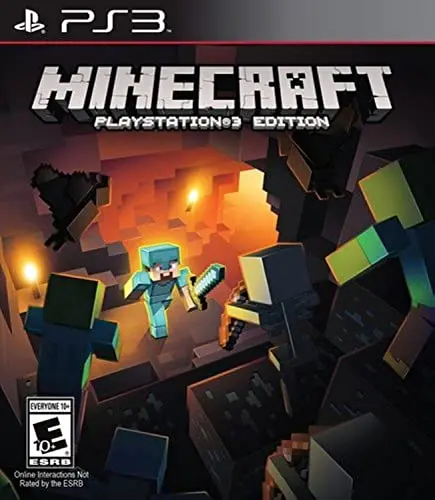 Minecraft PlayStation 3 edition game cover showing block-based graphics