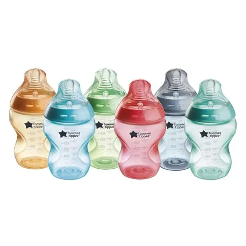 Tommee Tippee anti-colic baby bottles with self-sterilizing feature