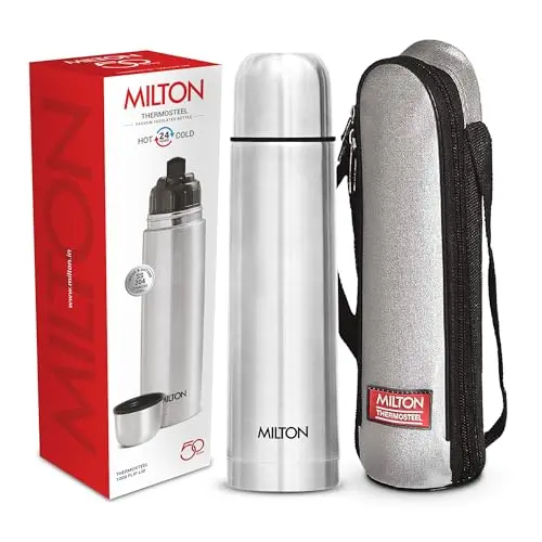 Milton Thermosteel insulated thermos flask with flip lid