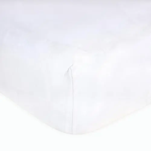 Burt's Bees organic cotton crib sheet in cloud white