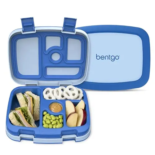Bentgo Kids leak-proof lunch box with five compartments in blue color