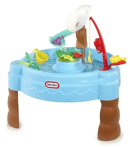 Little Tikes Fish 'n Splash Water Table with fishing pole and colorful critters