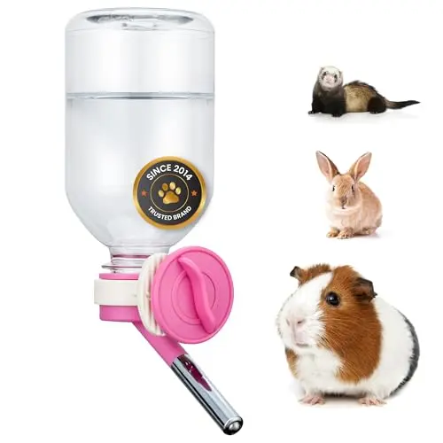 Choco Nose pink leak-proof water bottle with patented nozzle for small animals